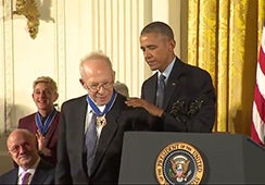 image of Richard Gawrin receiving Presidential Medal of Freedom