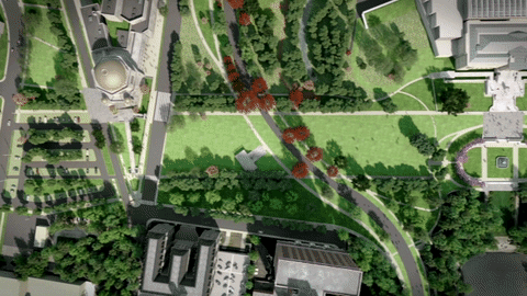 flythrough rendering of the greenway