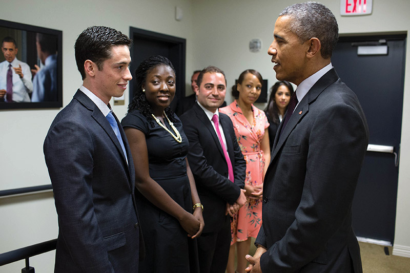 Felipe meeting President Obama