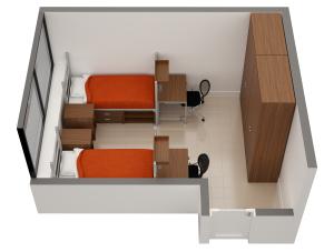Pierce House sample double room layout
