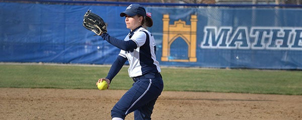 Photo of Katie Dzierwa on the mound