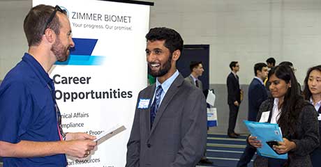 CWRU Students at the career fair