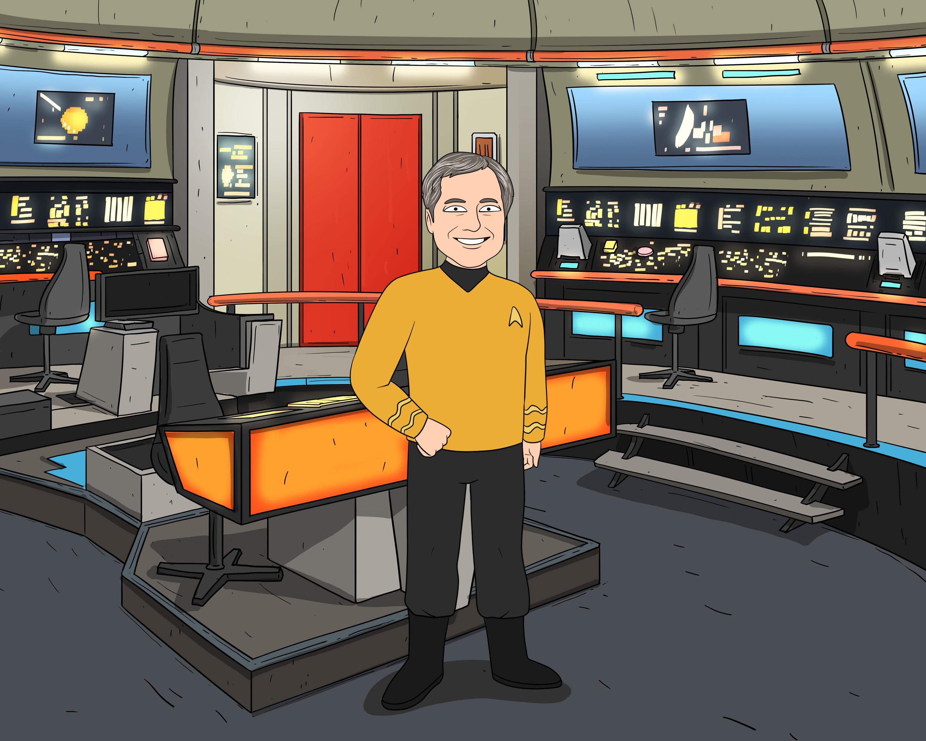 Michael Scharf animated as a Star Trek character
