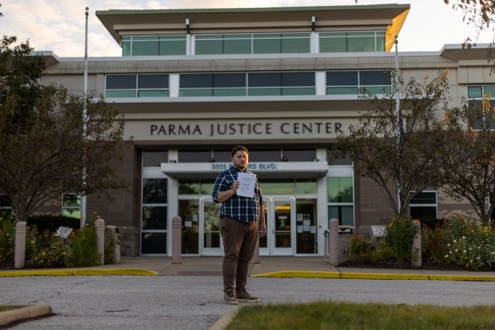 Man Outside Parma Justice Center