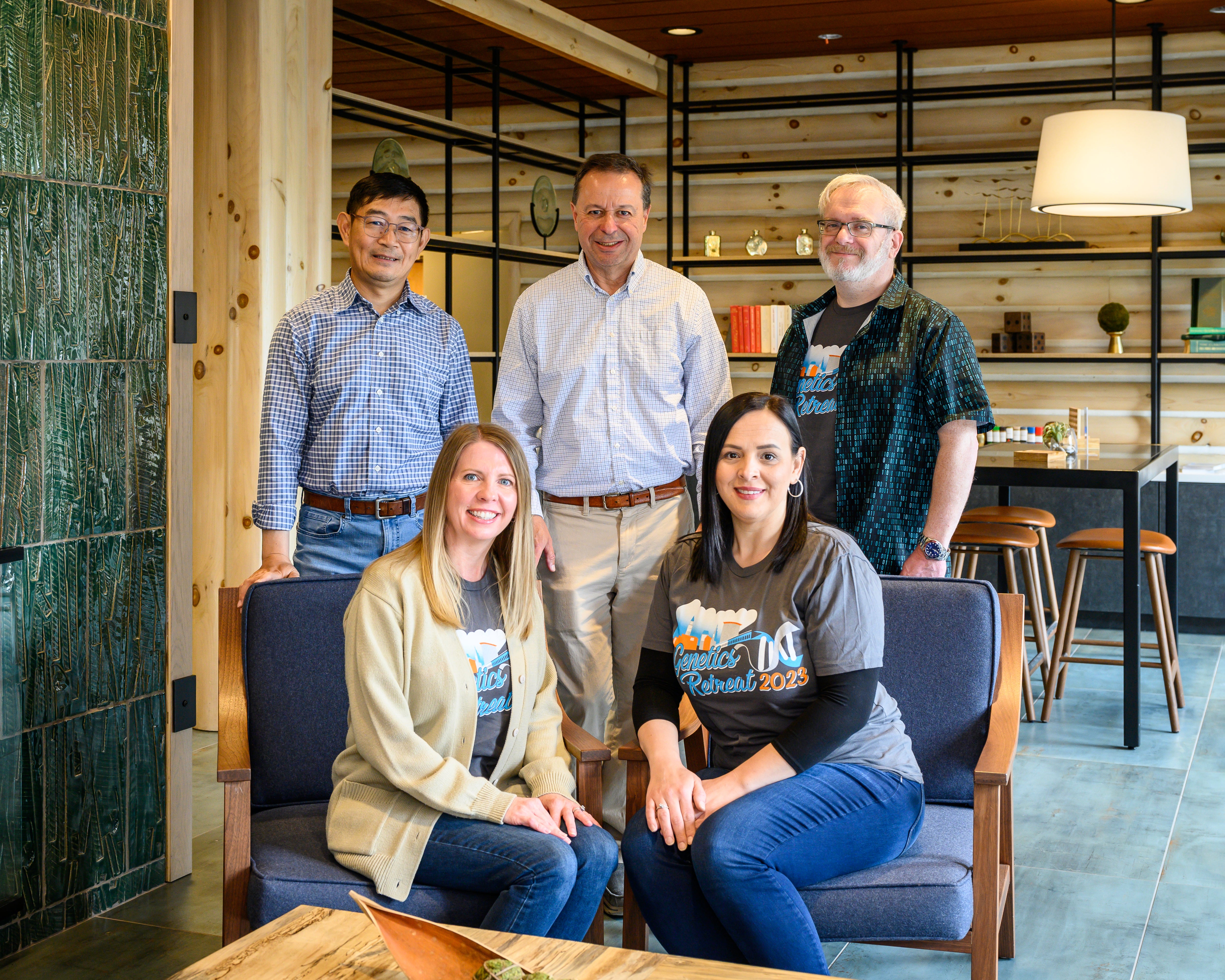 The 5 members of the CWRU Genomics Core staff