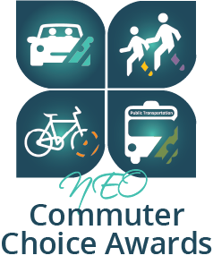 commuter choice awards logo with car, walkers, bike and bus