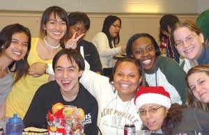 Group of students at Late Night Breakfast