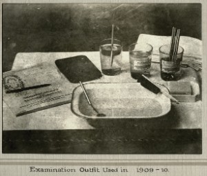 Early 20th century dentistry tools