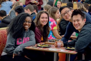 Two students at Late Night Breakfast