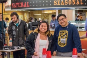 Two students at Late Night Breakfast