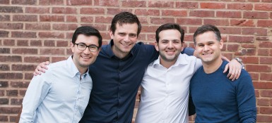 Photo of Scout RFP founders and Case Western Reserve University alumni from left to right: Alex Yakubovich, Chris Crane, Stan Garber and Andrew Durlak.