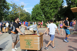 Photo of Case Western Reserve University move-in day