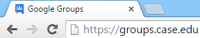 groups url in search bar