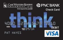Sample of a student PNC debit card