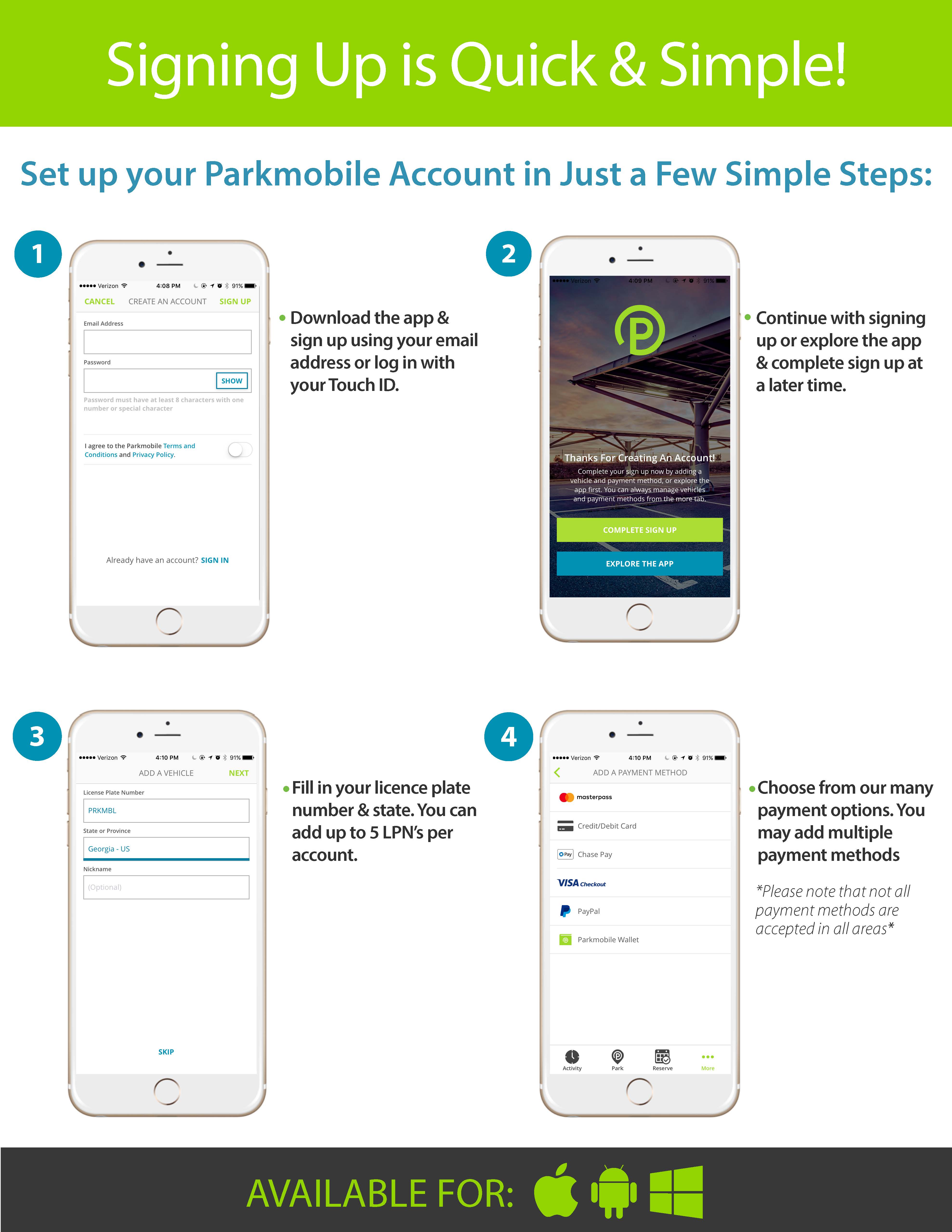 Image of ParkMobile and how to sign up