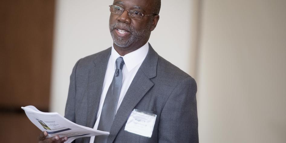 Case Western Reserve University leader speaking at 2015 Provost Retreat