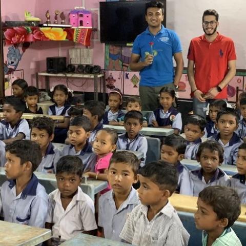 CWRU students Kareem Agag and Aayush Parikh help bring electricity and clean water to schools in India.