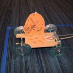 Mousetrap-powered-car built by engineering students