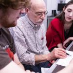 CWRU Professor Larry Sears shares his expertise in engineering with students.
