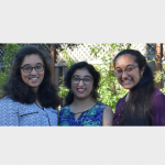 Three sisters Amulya, Ananya and Alekhya Vadlakonda smiling