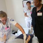 Nursing students being observed during clinicals