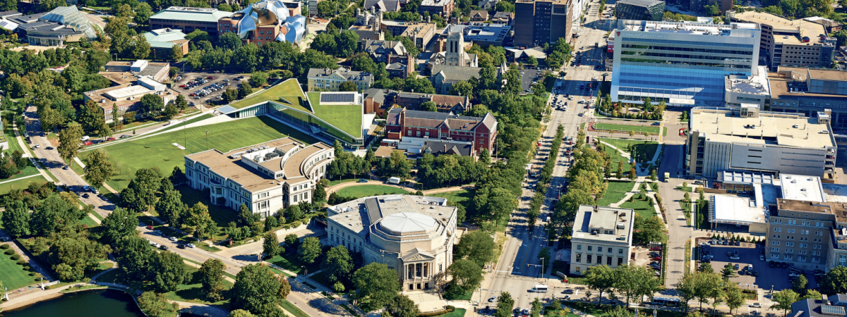 Aerial view of CWRU
