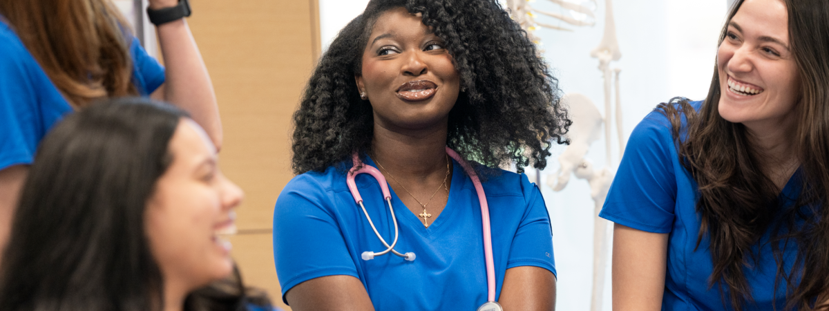 Nursing students talking
