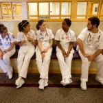 A group of nursing students sitting together
