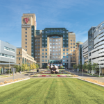 university hospital on a sunny day