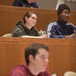 Students in a lecture hall 
