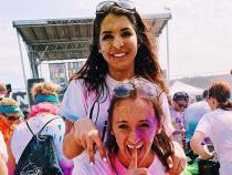 Sorority sisters at a color run