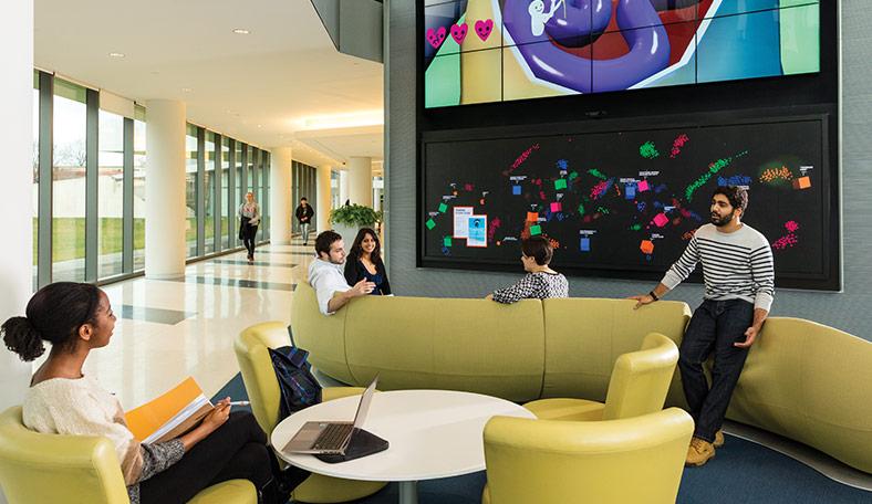 Students hanging out in the Tink