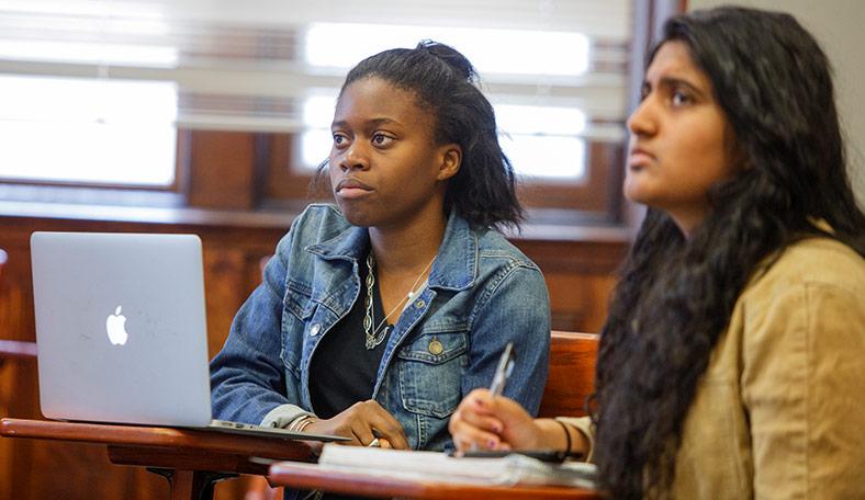 social work students learning in class