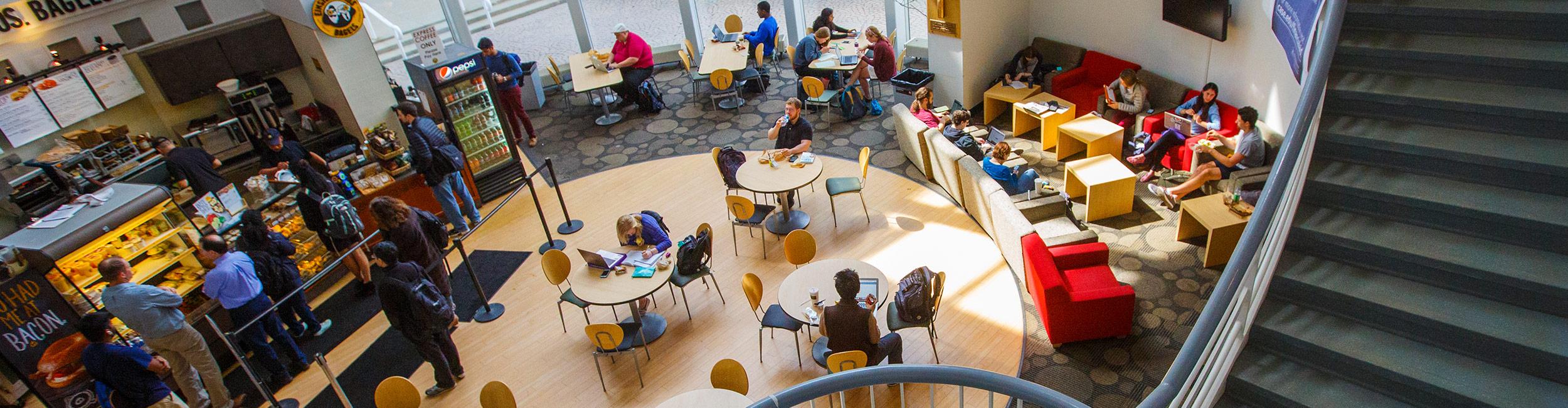 View from above of the cafeteria in Nord
