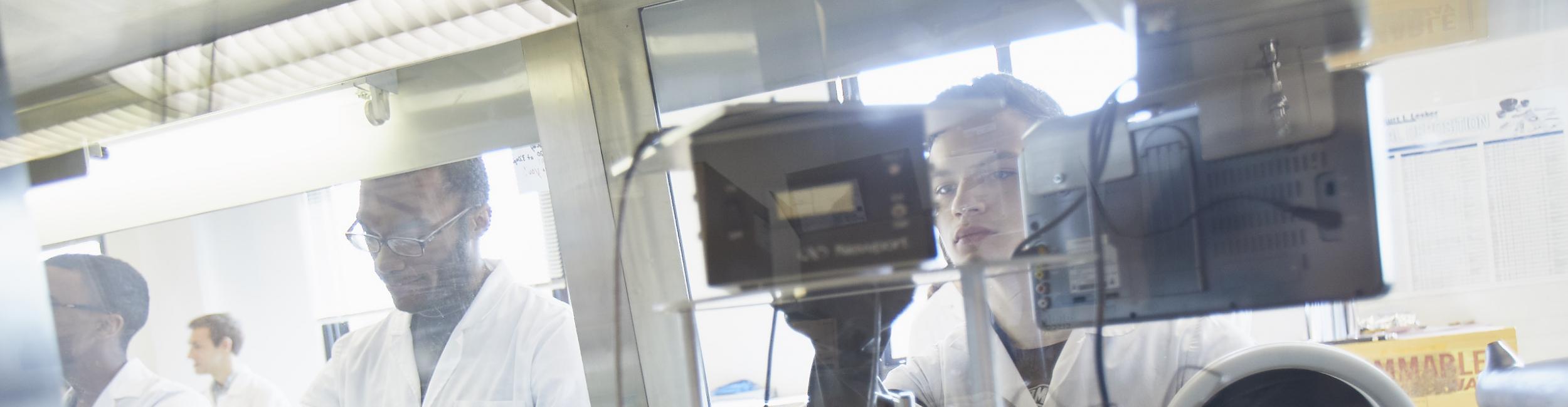 Case Western Reserve Students in a research lab