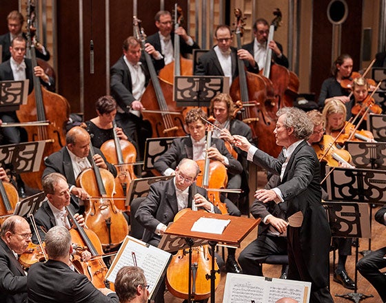 The Cleveland Orchestra during a performance
