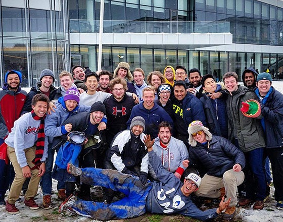 The Fiji fraternity posing for a group picture