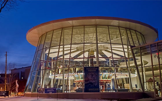 Cleveland History Center Exterior view of the Cleveland History Center and historic carousel