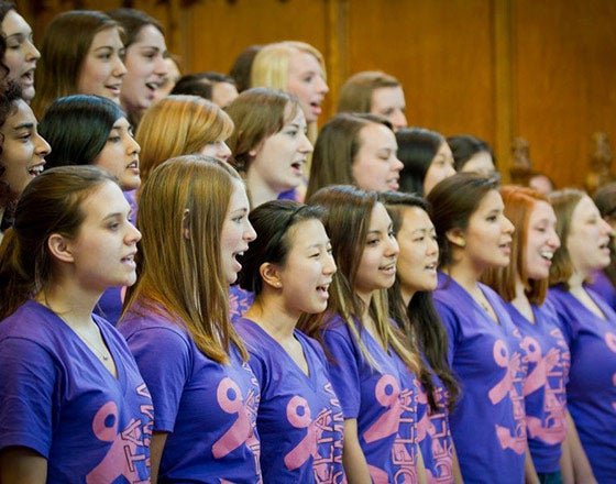 Sorority sisters singing