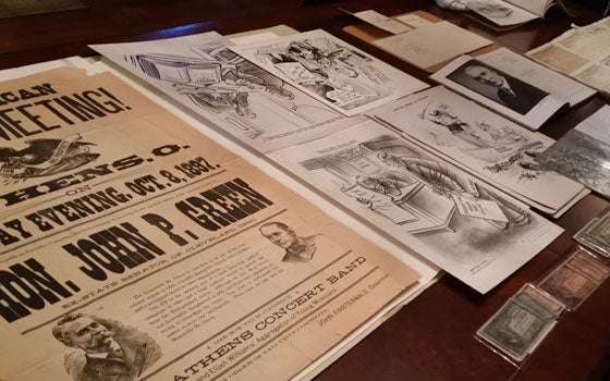 history-center-documents historical documents on a table