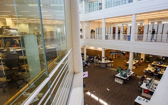 Interior view of the library