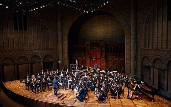 Performers on the stage