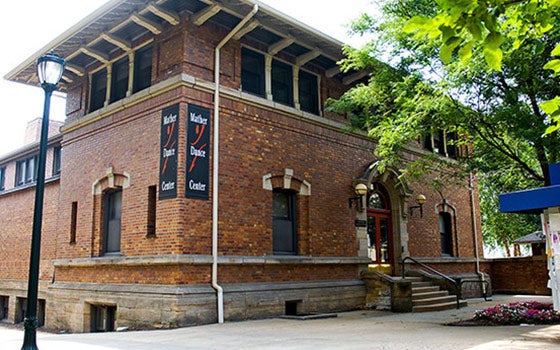 Exterior of a building in the Mather quad