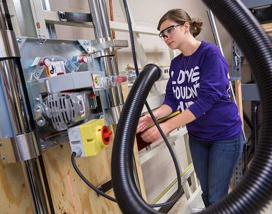 Student working in the thinkbox