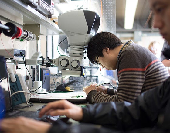 Students working on a project