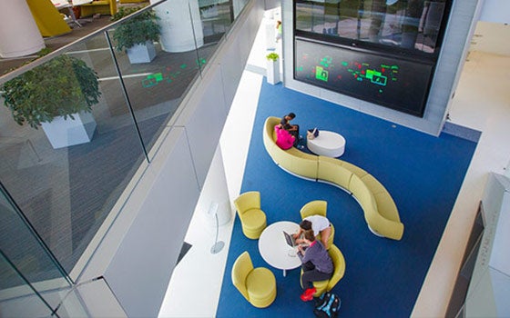 Interior view of the Tink media wall