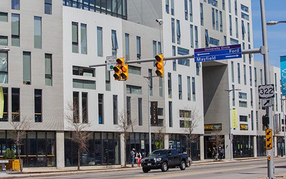 Uptown during the day