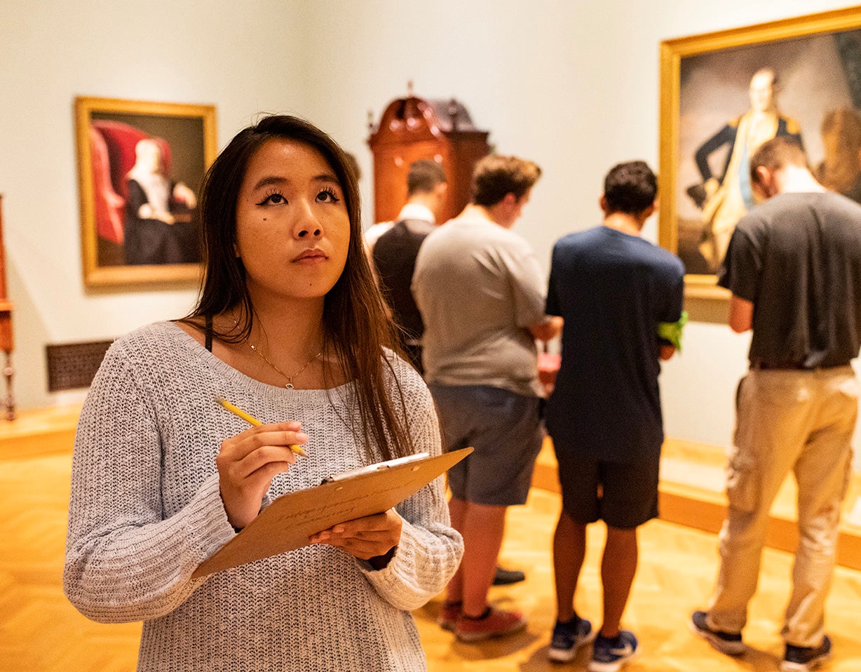 Student at Cleveland Art Museum from Case Western Reserve University