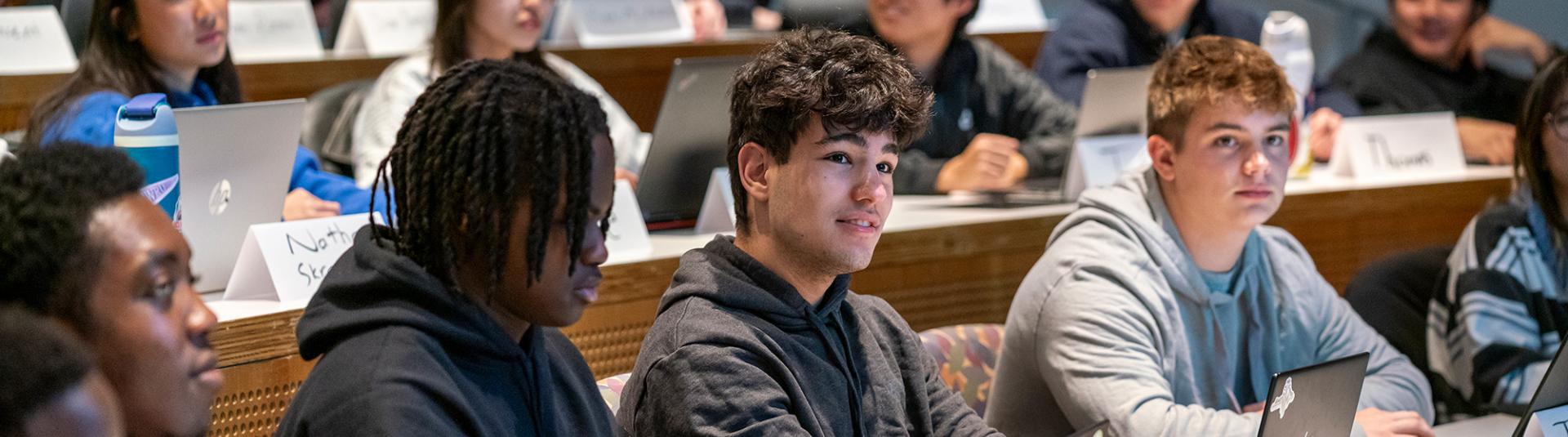 CWRU students in class.