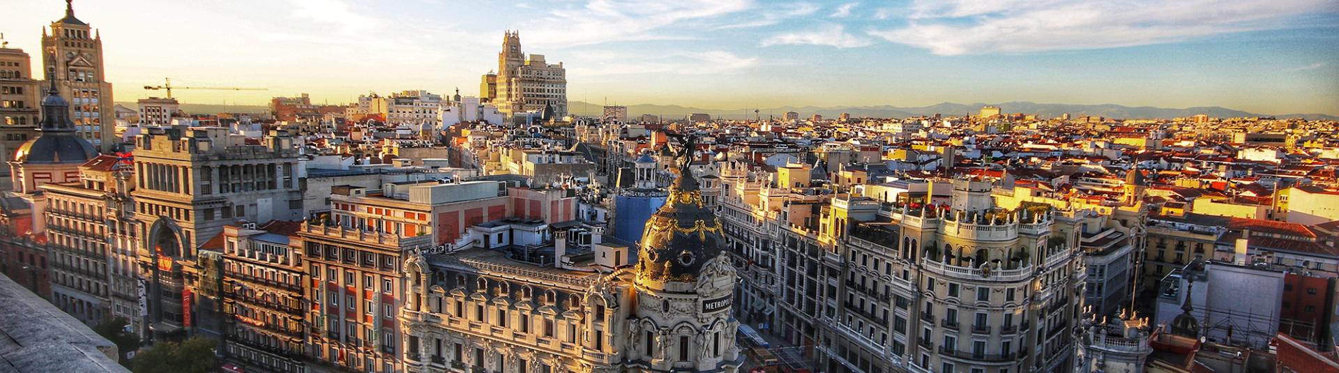 An aerial view of Madrid.